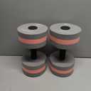 Aquatic Dumbells, 2PCS Water Aerobic Exercise Foam Dumbbell Pool Resistance,Water Aqua Fitness Barbells Hand Bar Exercises Equipment for Weight Loss (Grey)