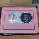 OUSURO Small Safe Box  Home Safe for Money Jewelry Documents, Solid Lock Box, Mini Security Box with Digital Electronic Security Keypad for Home Office Hotel (Pink)
