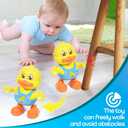 Interactive Dancing Duck Musical Toy for Toddlers, Flashing Lights & Melodies, Baby Musical Easter Duck Toy Dancing Crawling Tummy Time Toys Birthday Easter Gifts