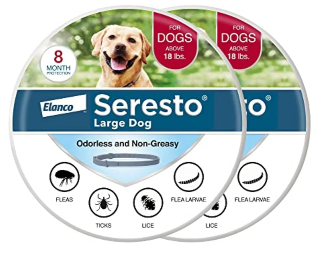 Seresto Large Dog Vet-Recommended Flea & Tick Treatment & Prevention Collar for Dogs Over 18 lbs. | 2-Pack