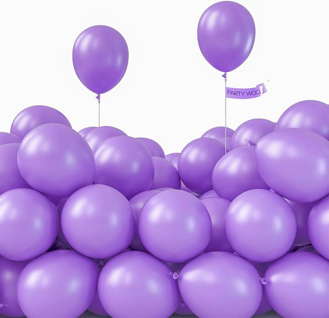 PartyWoo Purple Balloons 50 pcs