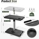 Portable Car Seat Tray Table, Height Adjustable Car Desk for Laptop