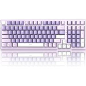 MageGee SKY98 Mechanical Gaming Keyboard, 96% Gasket Hot Swappable Wired Custom Creamy Keyboard with 5-Layer Sound Dampening, RGB Backlit, NKRO for Win/Mac (Violet, Violet Switch)