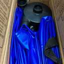 Inflatable Toddler Travel Bed with Safety Bumpers & 2 Mins Auto Inflation Pump, Portable Toddler Kids Air Mattress with Carry Bag for Home Grandma's Sleepovers Travel Camping, 330lbs Support (Blue)