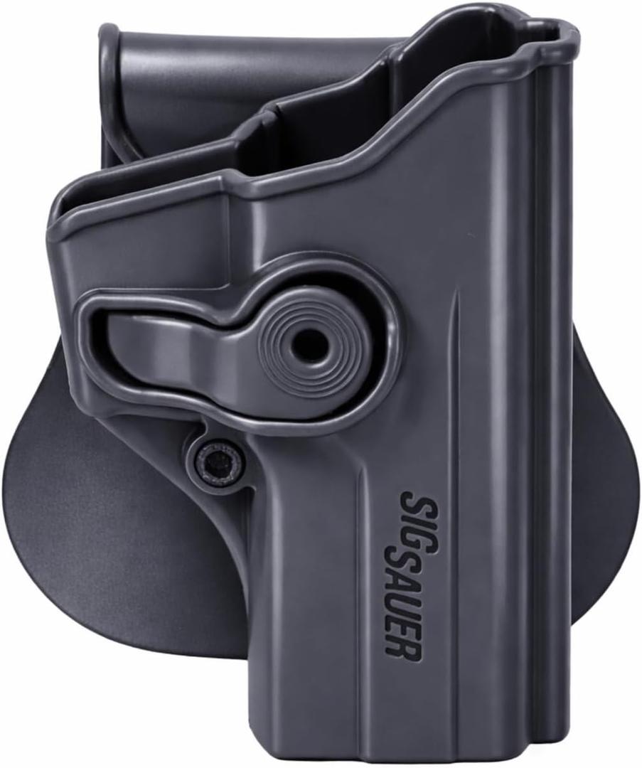 IMI Defense Level 2 Retention Holster for Sig Sauer P250 Full Size & Compact – Polymer Paddle Holster | Right Hand | Fits Curved Sig Sauer Rail