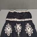 Summer Dress for Women Strapless Beach Cover Ups Boho Sundress Mini Dress Drawstring Waist with Pockets Size L