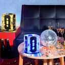 Halloscume 10 Sets 80s Party Decorations 90s Cassette Tape Bucket Centerpiece Tape Radio Boombox Birthday Party Table Neon Light Decorations for 1980 1990 Hip Hop Supplies