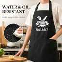 Water‑Resistant Kitchen Apron with Pockets, Unisex Polyester Apron