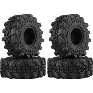 DJCRAWLER 1.0 inch Super Soft Sticky Tires 60x 25 mm for SCX24 TRX4M 1/18 1/24 Remote Control Car Upgrade Comes with Double Layer Sponges