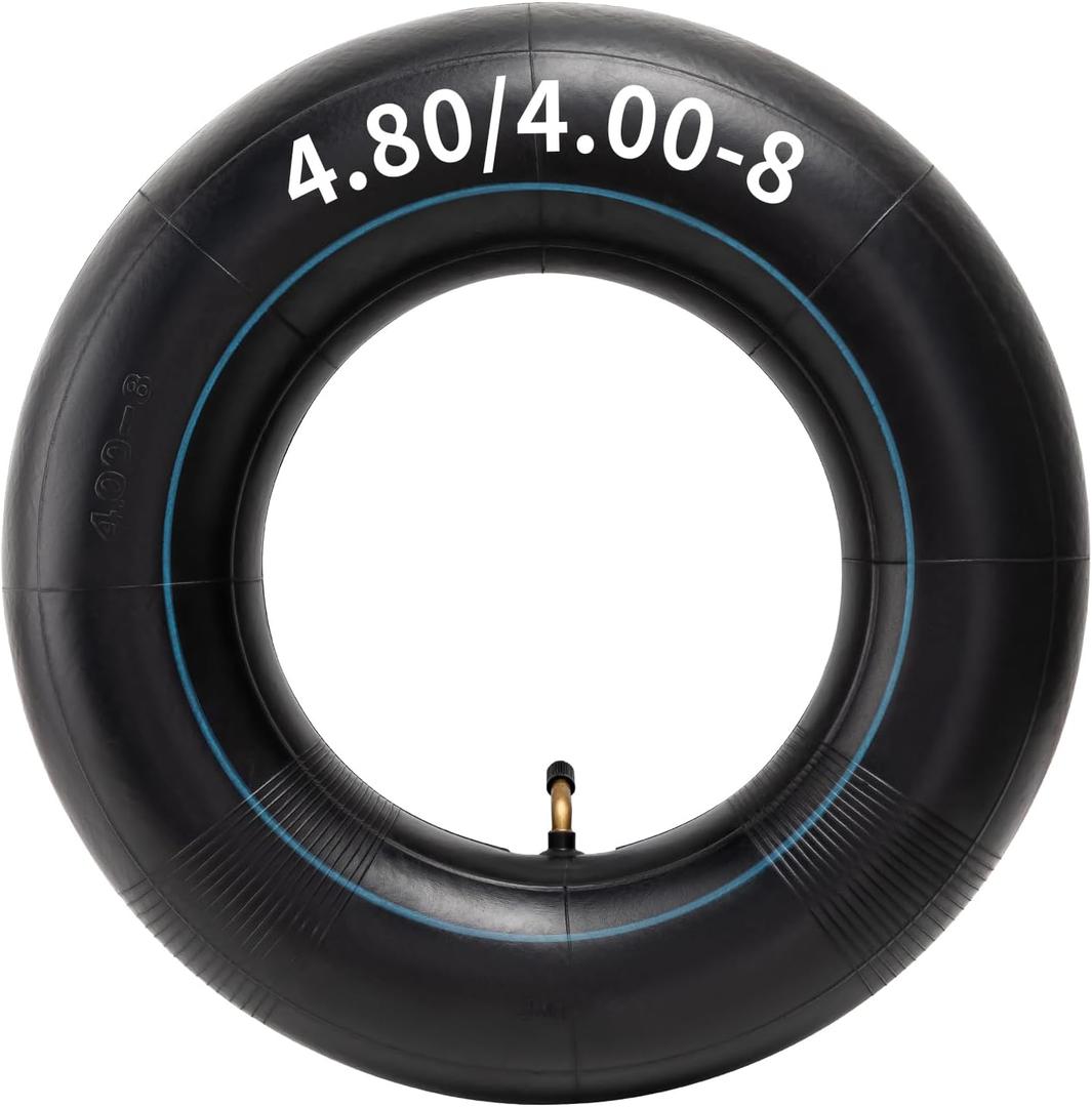 Heavy Duty 4.80-8/4.00-8 Inch Replacement Tire Inner Tube, 4.80/4.00-8 Innertube with TR87 Angled Valve for Wheelbarrows, Mowers, wagons and More for 4.80-8 4.00-8 480/400-8 Tires Pack of 1