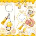 Qilery 12 Sets 2026 Graduation Gift for College Funny Bee Themed Keychain Ballpoint Pen with Card End of Year Gifts to Student from Teacher for High School College Congrats Party Supplies Bee Decor