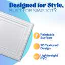 Art3d 12-Pack PVC Drop Ceiling Tiles (48 Sq.Ft), 24"x24" Decorative Panels for Home and Office, 2ft x 2ft, Bright White Finish