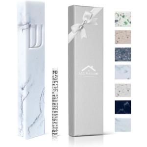 A&S Modern Stone Mezuzah Case Design, Mezuza Cover for Scroll Protection, Easy Peel and Stick Houswarming Gift and Home Blessing (7 Inches)