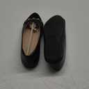 BABUDOG Women's Black Flats Shoes,White Dress Shoes for Women,Crimping Faux Suede Ballet Flats Comfortable (8)