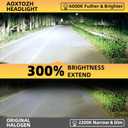 Headlight Bulbs Fit for 2007-2013 Volvo S80,H9 H11 High Low Beam Light Bulbs,Halogen Headlights,300% Brightness,Plug and Play,6000K White,4 Pcs