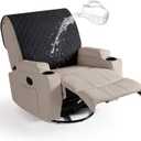 Ruaozz 100% Waterproof Recliner Chair Covers, Upgraded Non Slip Recliner Backrest Cover, Washable Recliner Covers for Reclining Chair with Straps, Headrest Covers for Recliner Chair, Black
 (Backest-28")