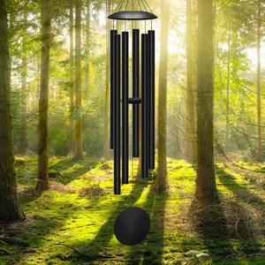 78" Extra Large Wind Chimes for Outside, 6 Thick and Bold Aluminum Tubes
Deep Tone Tuned Relaxing Melody Wind Chime, Big Wind Chimes for Garden Patio Decor, Great Gift Idea for Mother's Day (Black)