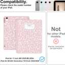 Supveco Case for iPad Air 11 Inch (M4 2026/M3 2025/M2 2024),iPad Air 5th/4th Generation 10.9 Inch 2022/2020 with Pencil Holder-[Auto Wake/Sleep],Premium Folio Stand Soft TPU Back Cover-Book Pink