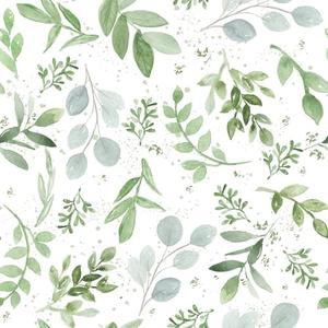 MANONIRIA Green Leaf Peel and Stick Wallpaper Boho 17.32" X 118.11" Modern Sage Green Contact Paper Botanical Wallpaper Decor Self Adhesive Removable Wall Paper for Cabinets Bedroom Kitchen Vinyl Roll
