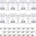Treela 40 Pieces Ceramic Butter Warmers Set Included Butter Warmers Melter and 32 Tealight Candles for Chocolate Cheese Fondue Crab Lobster Microwave Oven Safe (White, Gray)