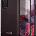 SURITCH for Samsung Galaxy S20 Plus Case, [Extra Front Frame] Full-Body Heavy Duty Rugged Shockproof Protective Phone Cover with Built-in Screen Protector for Samsung S20 Plus 6.7 Inch - Burgundy Red