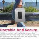 Frigidaire Portable 9-Can Mini Cooler Fridge, 5L, Brushed Stainless Rugged, Window, EFMIS189-SS, Clear Door, Glass