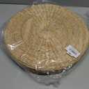 Round Tatami Floor Pillow Cushion, Handwoven Meditation Straw Cushions for Living Room Yoga Window Seat Reading Nook Bedroom Outdoor Seat (Dia: 15.7")