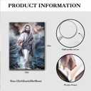 1Pcs Framed Jesus Walking On Water Wall Art Religious Christian Poster Print Inspirational Bible Canvas Artwork For Living Room Or Gallery Display Home Decor 12x16 Inch Ready To Hang