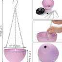 Foraineam 10 Pack Mini Hanging Planters Garden Self-Watering Flower Plant Pot Container Succulent Planter Pots with Hanging Chain