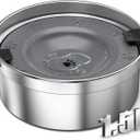 Dog Water Bowl No Spill, 1.5L/50oz Stainless Steel Slow Water Bowl for Dogs, Spill Proof Dog Bowl with Anti-Splash & Non-Slip, Slow Drinking Water Bowl Dispenser for Messy Drinkers (Silver)