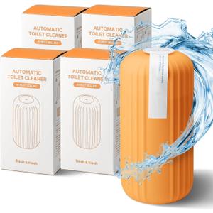 Fresh & Fresh Automatic Toilet Bowl Cleaners (Sunset Orange) - 4 Bottles(UPTO 2500 FLUSHES/Bottle), Commercial and Residential Toilet Cleaner 3-4 MONTH Lasting Toilet Bowl Cleaner Bottle