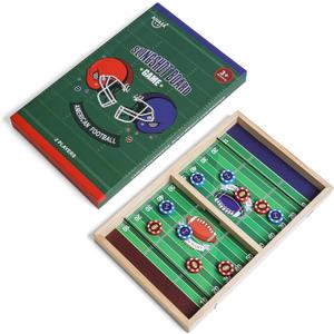 AIUAZA Football Fast Classic Ring Shooting Game Family Game Night with Friends Party Wooden Air Hockey Board Game for Adults Kids Tests Your Speed and Accuracy, 2 Players (Medium)