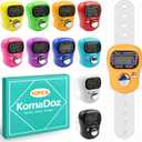 Digital Finger Clicker Counter - 5-Digit LCD Handheld Tally for Lap/Pitch/Knitting/Crochet/People Counting - Multi-Function Device for Classroom, Sports & Events