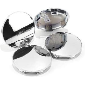2.6in Wheel Center Caps 66mm ABS Plastic Wheel Center Hubcaps 4Pcs Center Cover Replacement, Chrome