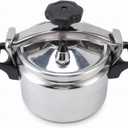 Stainless Steel Pressure Cooker,Universal Compound Bottom Presure Cooker with Safety Valves for Gas Cooktops Flat Top Cooktops Induction Cooktops (5L)