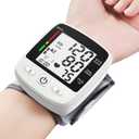 Blood Pressure Monitor Digital Wrist BP Machine Automatic Adjustable Cuff ( 5.3 to 7.7 in) with 2 Users 180 Memory Voice Broadcast Large LCD Display USB Charging Cable Carrying Case (Black+white)