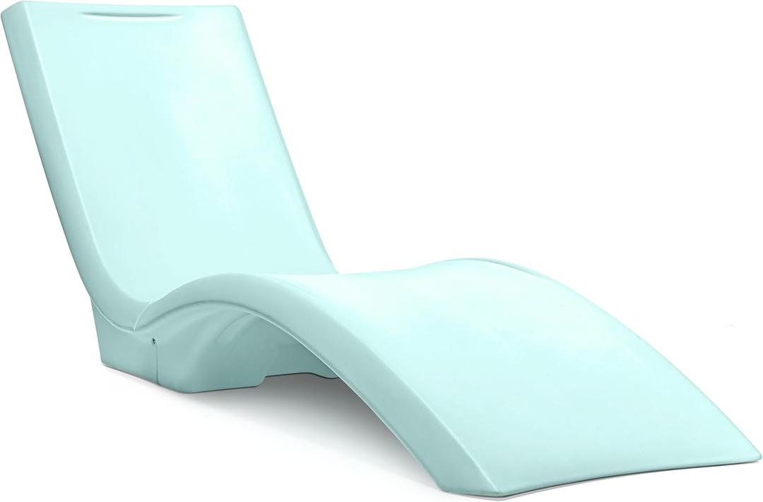 Step2 Vero Pool Lounger, Outdoor/Indoor Waterproof Patio Furniture, Pool Lounge Chair, Use in Pools Up to 12-Inches of Water or Poolside Ledge, Made of Durable Plastic, Weighted, Julep