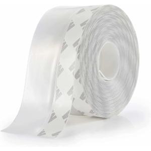 Weather Stripping Door Seal Strip,Door Strip Bottom for Doors Silicone Sealing Sticker Adhesive for Doors and Windows Gaps of Anti-Collision Silicone 5M/16FT (45MM, Transparent)