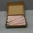 Handepo 48 Pack Flameless Taper Candles Realistic with Yellow Flickering Candlelights Plastic 11 Inch Last Long Battery Operated Window Candlestick for Halloween Christmas(Pink)