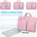 Lacdo 360 Protective Laptop Shoulder Bag, 14 inch Computer Bag for 14 inch New MacBook Pro M5/M4/M3/M2/M1 Chips Pro Max A3434 A3112 A3401 A3185 A2918 A2992 2025-2021 Messenger Bag, Sakura Pink