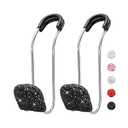 SAVORI Car Headrest Hooks Bling Car Accessories Rhinestones Universal Auto Back Seat Headrest Metal Hanger Organizer Vehicle Holder for Bag Purse Clothes Grocery 2PCS (Black)