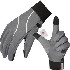 Origem Winter Gloves Men Women, Touch Screen Anti-Slip Warm 3M Thinsulate Running Gloves Lined for Cycling Driving Hiking Walking Gardening (X-Small, Gray)