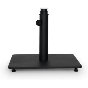 Backyard Expressions 25 Lb Steel Patio Umbrella Base Stand, Black | 25 Lb Steel Design, Low-profile Shape, Fits 1.5 To 2 In Poles, Adjustable Knob, Great For Patio Table Umbrellas