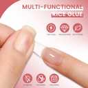 HOSAILY 6g Semi Solid Nail Glue No Need for UV Lamp, Newly Upgraded Quick Drying Super Strong UV-Free Glue for Fake Acrylic Press Ons, Long Lasting Sturdy Gentle on Nails