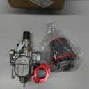 FVRITO VM22 Racing Performance Carburetor Carb for Predator 212cc 196cc Coleman CT200U BT200X KT196 Mini Bike Go Kart GX160 GX200 6.5HP OHV Clone Engine with Intake Manifold 38mm Air Filter Parts Red