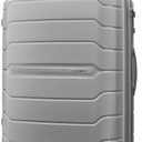 Samsonite Freeform Large Checked Luggage with Dual 360 Spinner Wheels - TSA Lock, Airline-Approved - Lightweight Durable Polypropylene Expandable Hardshell - Light Grey