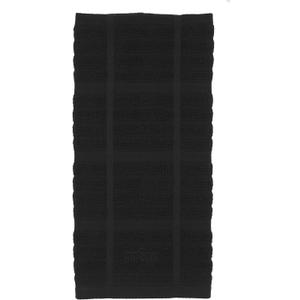 All-Clad Solid Kitchen Towel: Highly Absorbent, Super Soft Long Lasting - 100% Cotton, 17"x30" Tea Towel for Cleaning & Drying Dishes, Pans, Glassware, or Countertops, (1-Pack), Black
