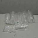 40 Pack 6.8 oz Clear Ribbed Dessert Cups with Spoons, Ice Cream Bowl with Retro Stripes, Mini Dessert Shooter for Pudding Fruit, Elegant Parfait/Sundae Bowls for Christmas Party & Home Use