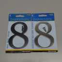 Distinctions 843148 Black Flush-Mount 4-Inch House Number 8 2 Pack