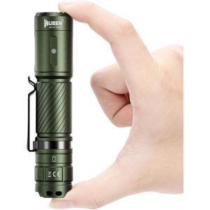 WUBEN C3 Flashlight 1200 High Lumens Rechargeable Flashlights 6 Modes Super Bright IP68 LED Tactical Flashlight for Camping, Home, Emergenc, Inspection, Repair, Tool Gifts for Men(Army Green)